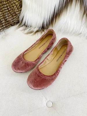 Lucky Brand Mauve Velvet Emmie Sable Ballet Flats 7